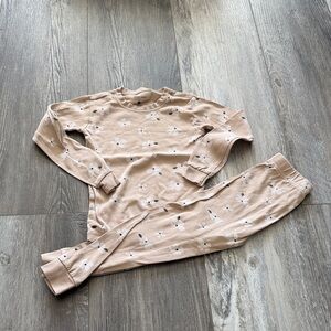 Petit Lem Cozy Kids Pajamas in Tan